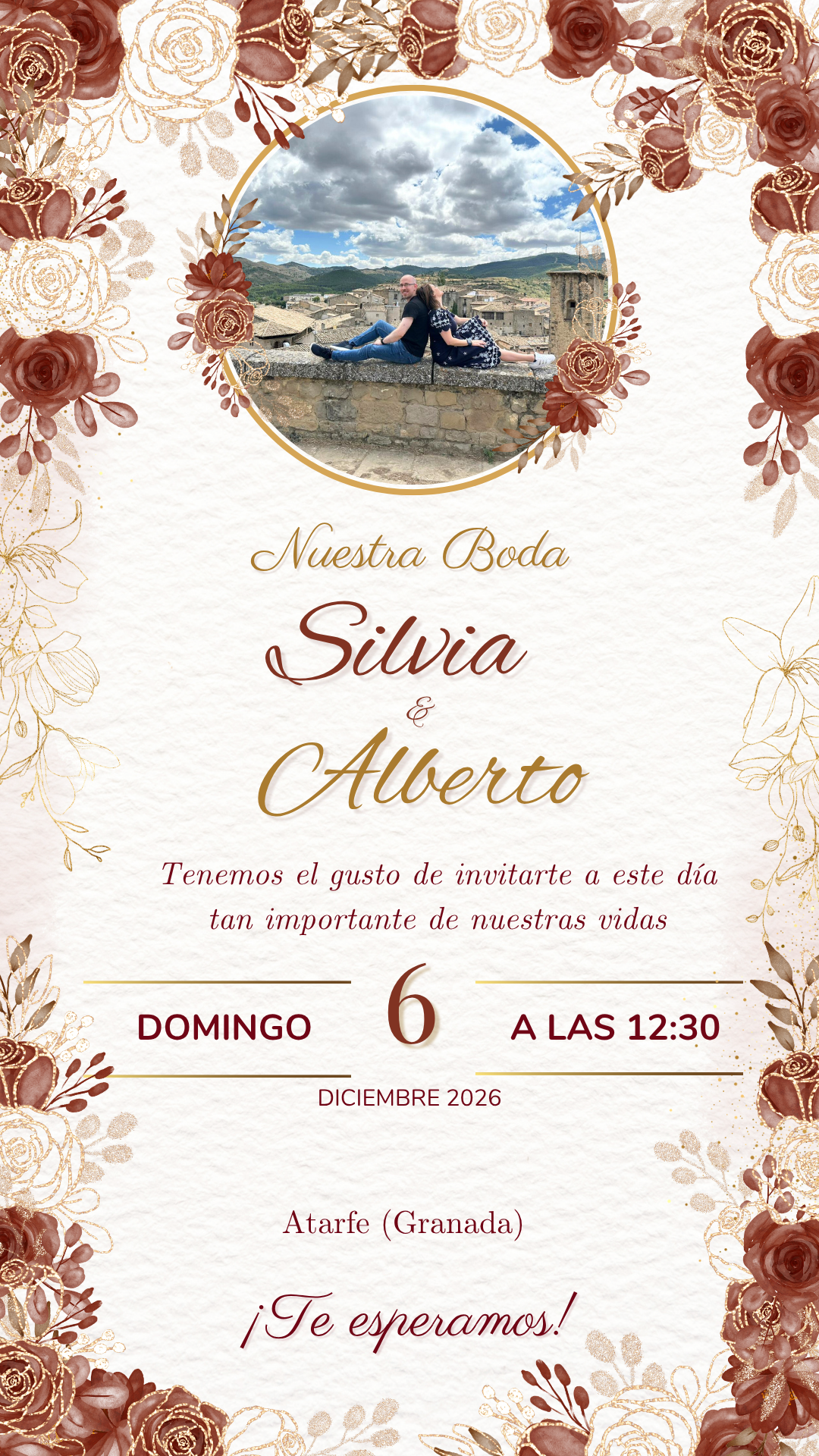 Invitación de boda de Silvia y Alberto